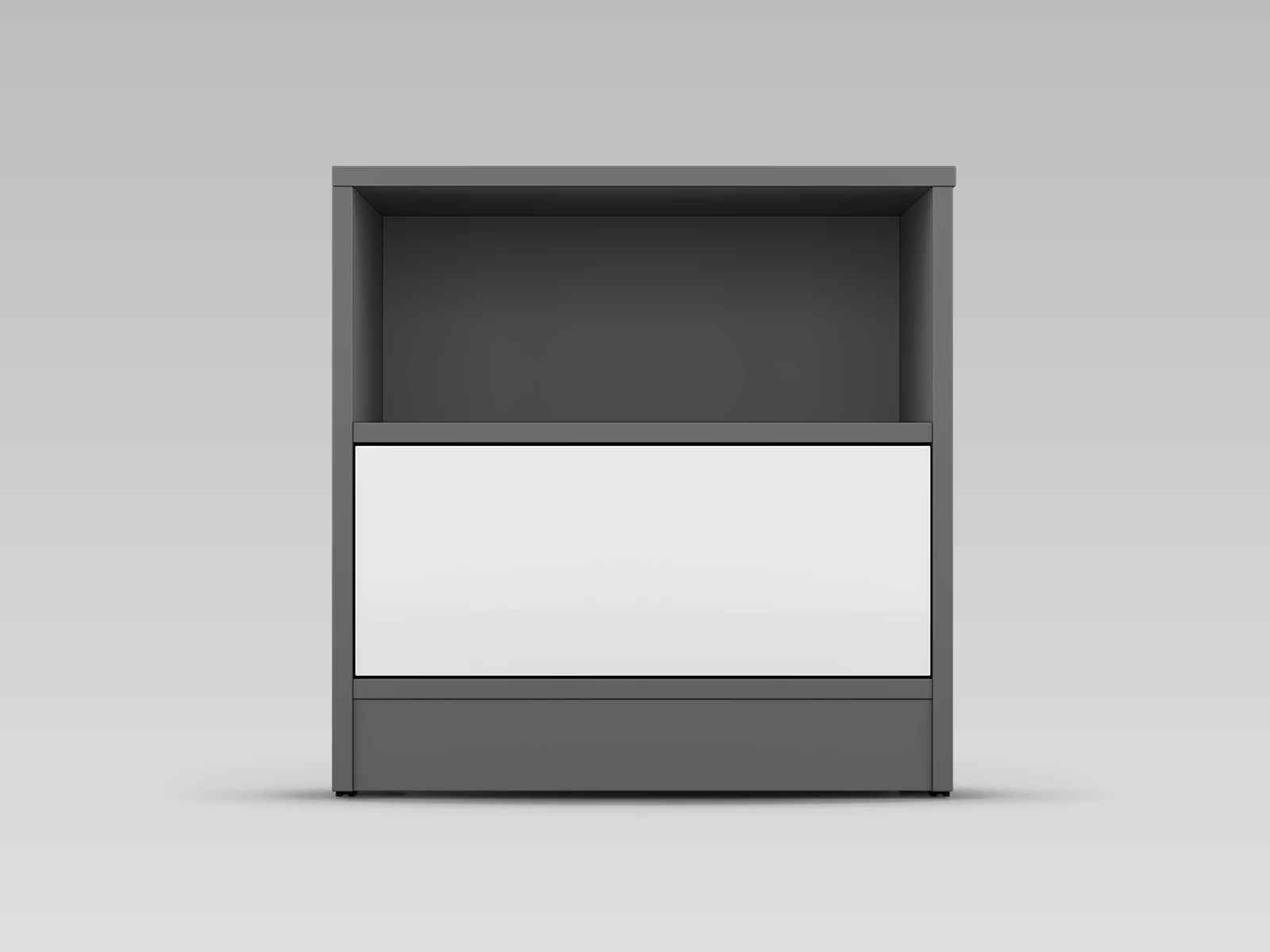 Bedside table Standard Anthracite/White gloss picture 4