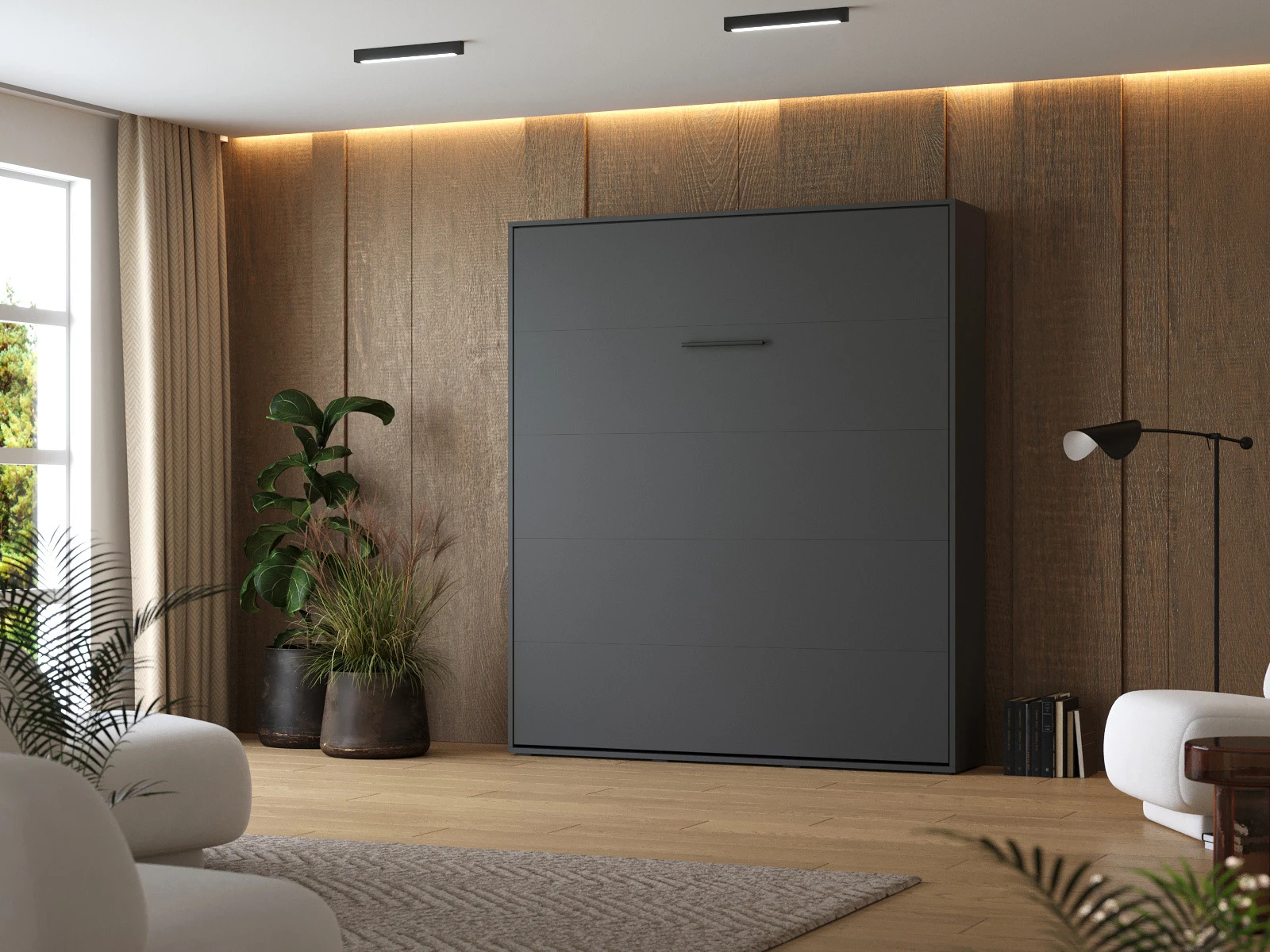 2 Murphy Bed 180x200 Vertical (M1) Anthracite