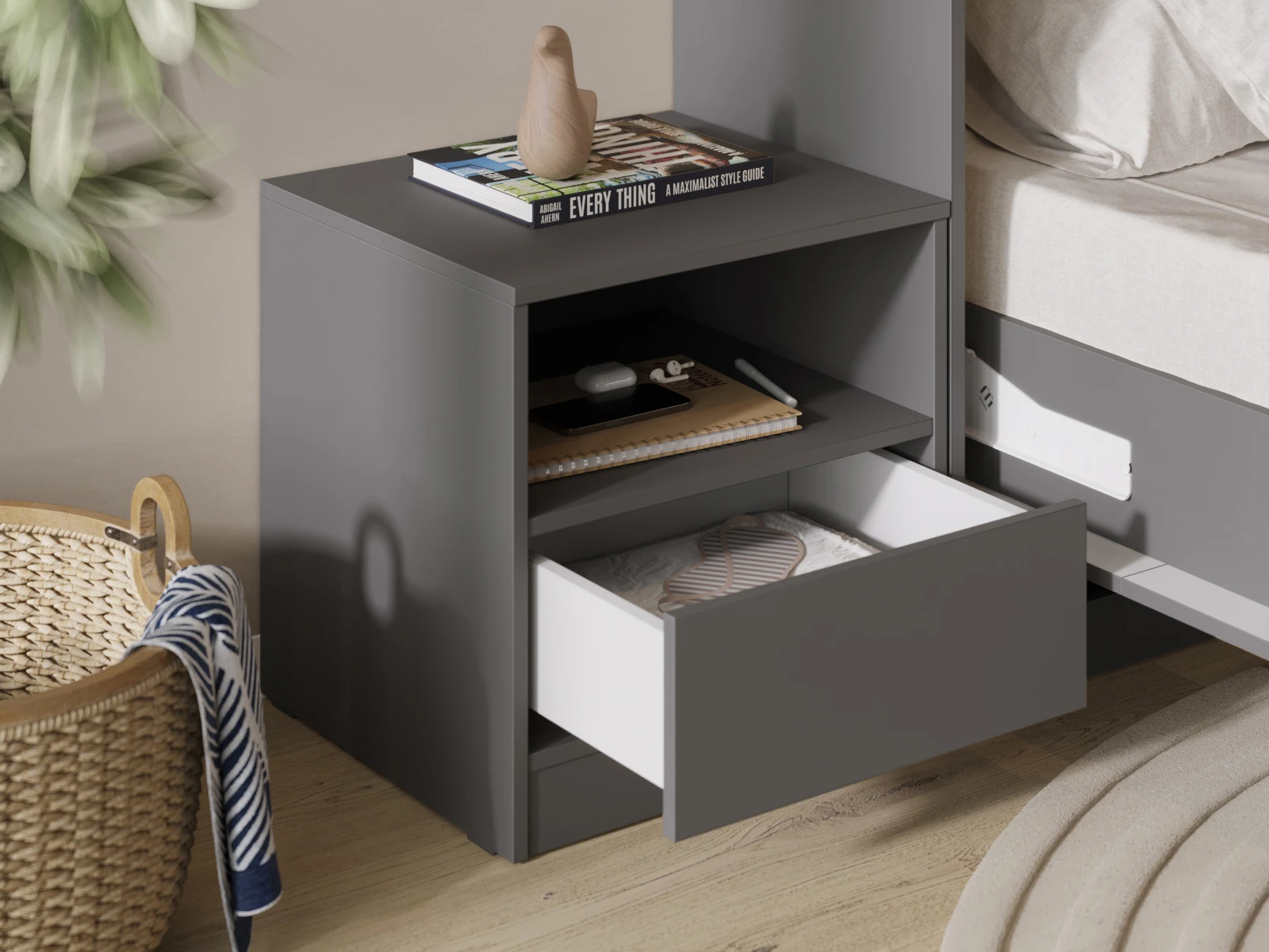 Bedside table Standard Anthracite picture 3