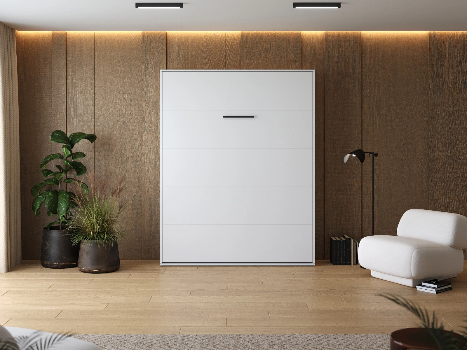 Murphy Bed 160x200 Vertical (M1) White  picture 11